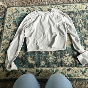 Longsleeve White Workout Top